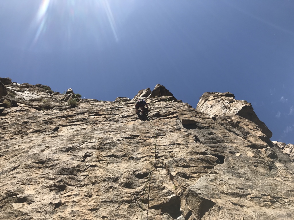 While it is easy to feel you are all alone fishing in the gorge, there are numerous climbers enjoying the world class rock climbing.