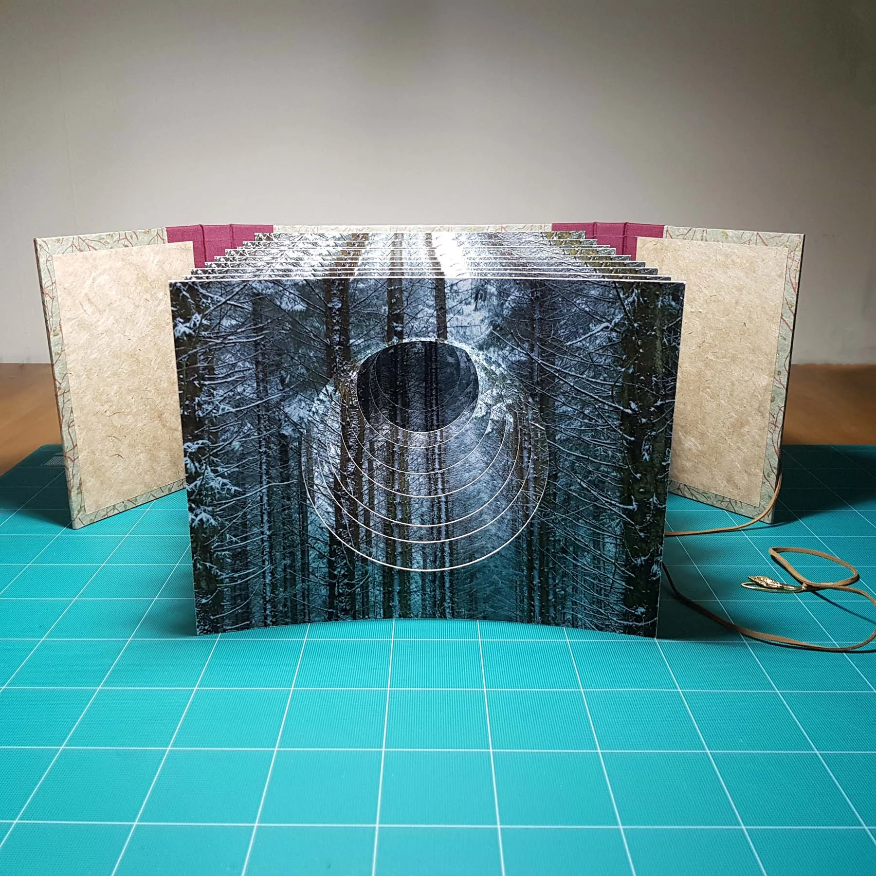 Winter Woodland II tunnel book open