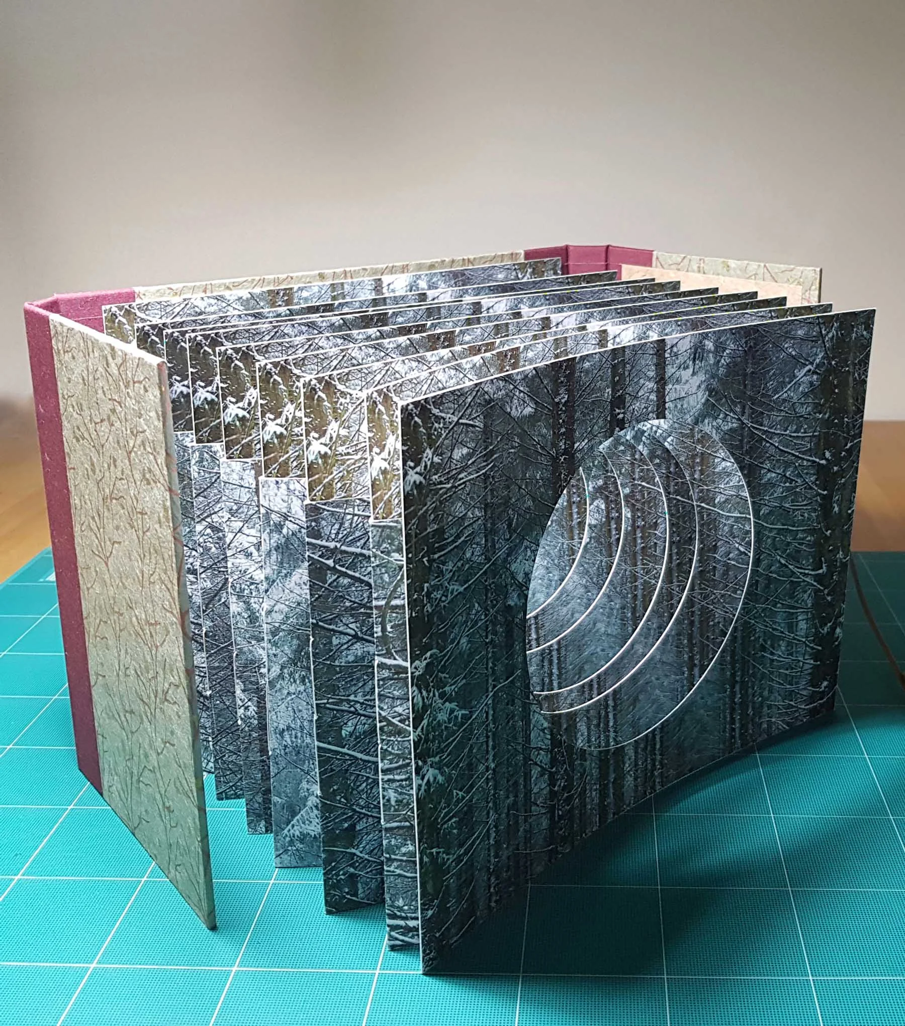 Winter Woodland II tunnel book open