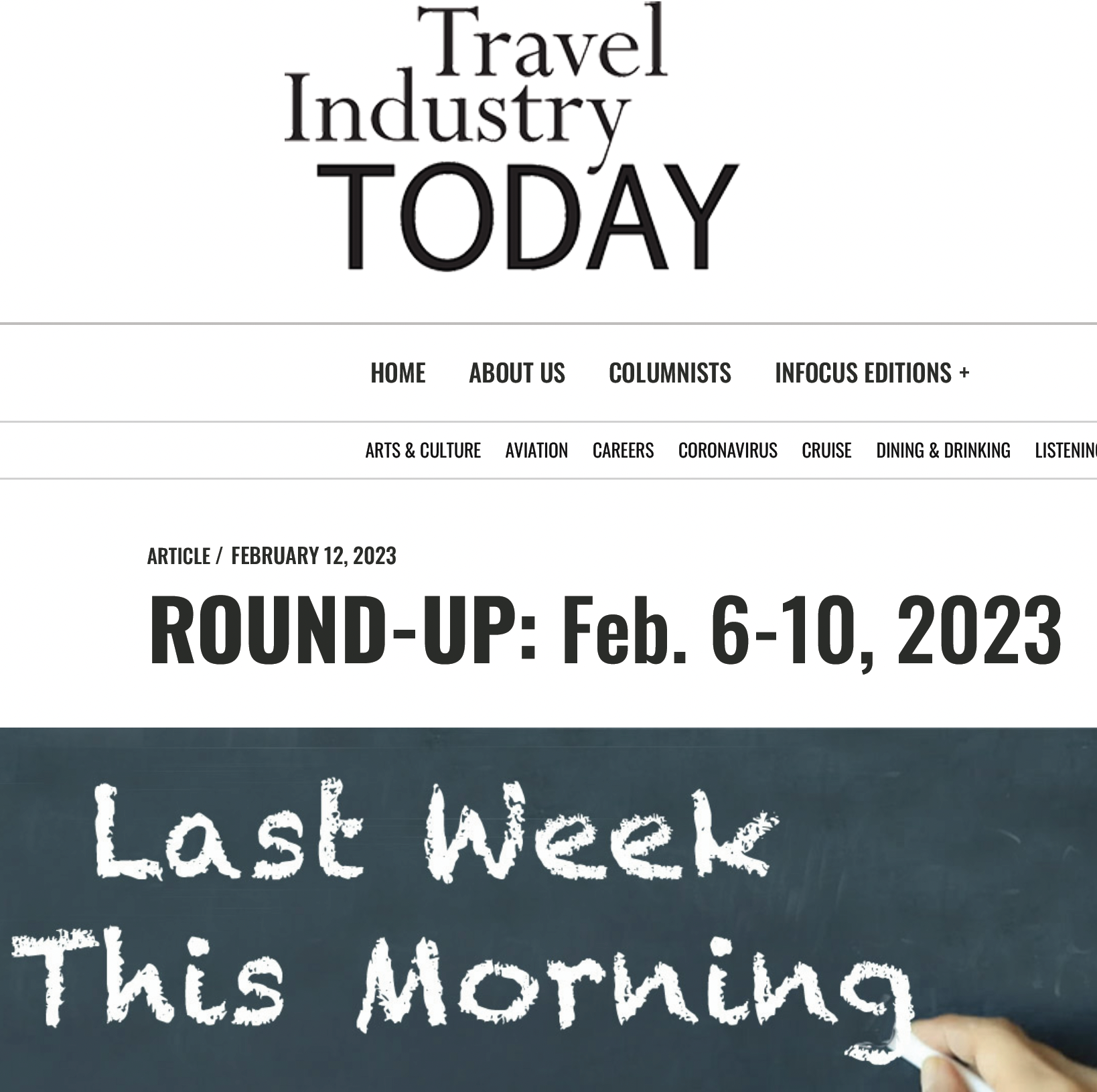 TRAVEL INDUSTRY TODAY