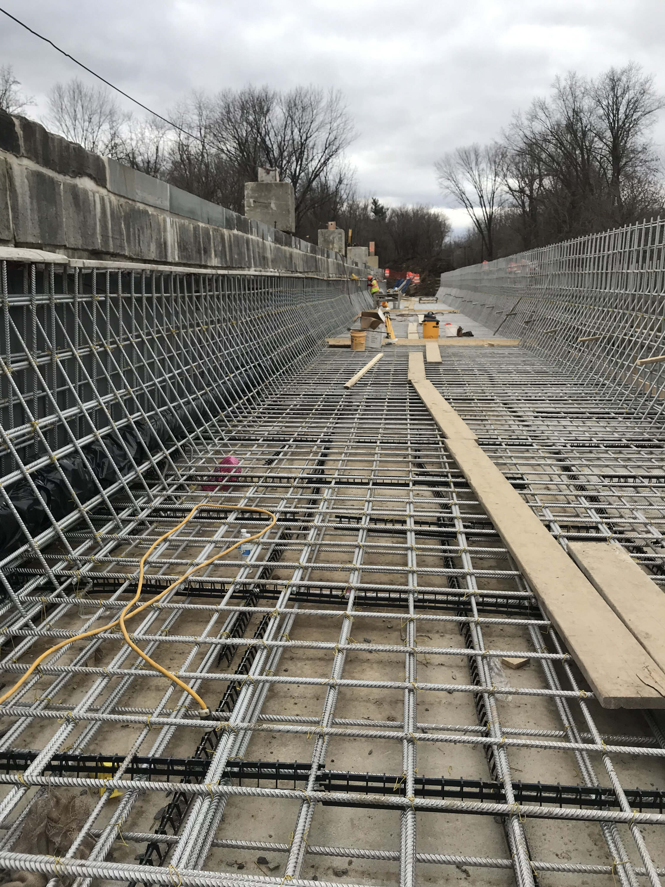 During: Stainless Steel Reinforcement for Watertight Concrete Trough