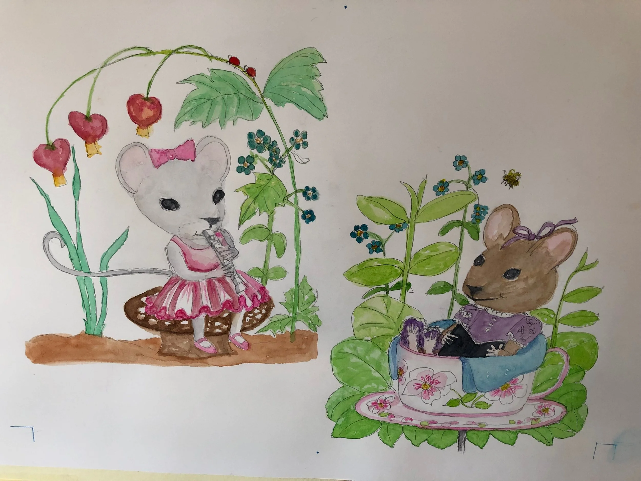 Pinkney’s favorite color is pink, of course! She loves playing the recorderand dancing ballet! She is free spirited and expressive. Lavender loves reading in a snuggly spot like a tea cup, is the first to see danger, and loves to solve problems! You can always count on her!