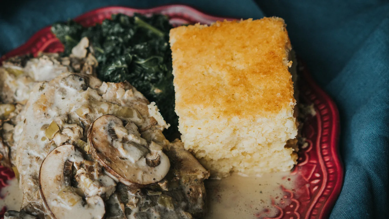 Cremini Mushroom Smothered Pork Chop