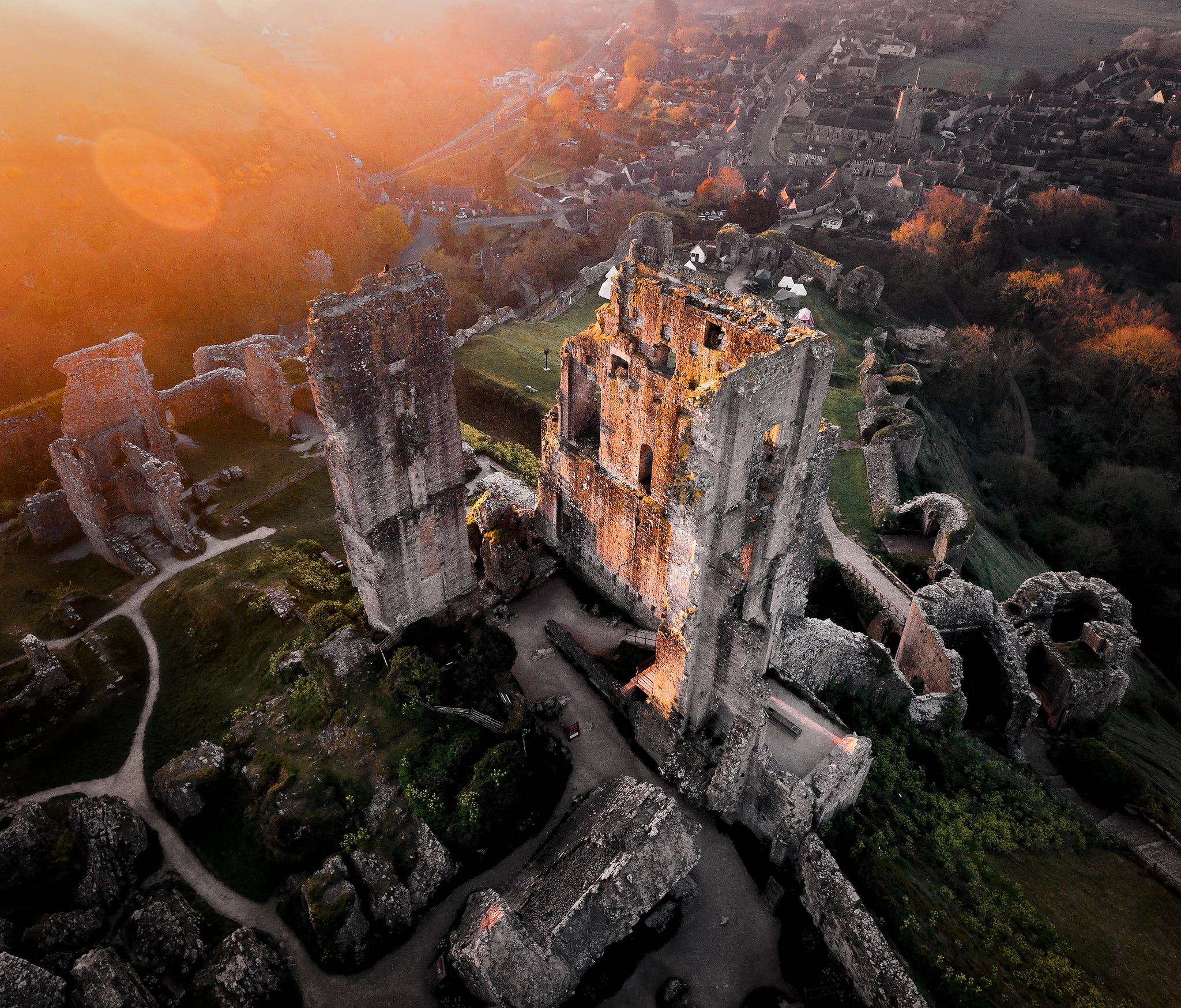 Corfe Castle, England.