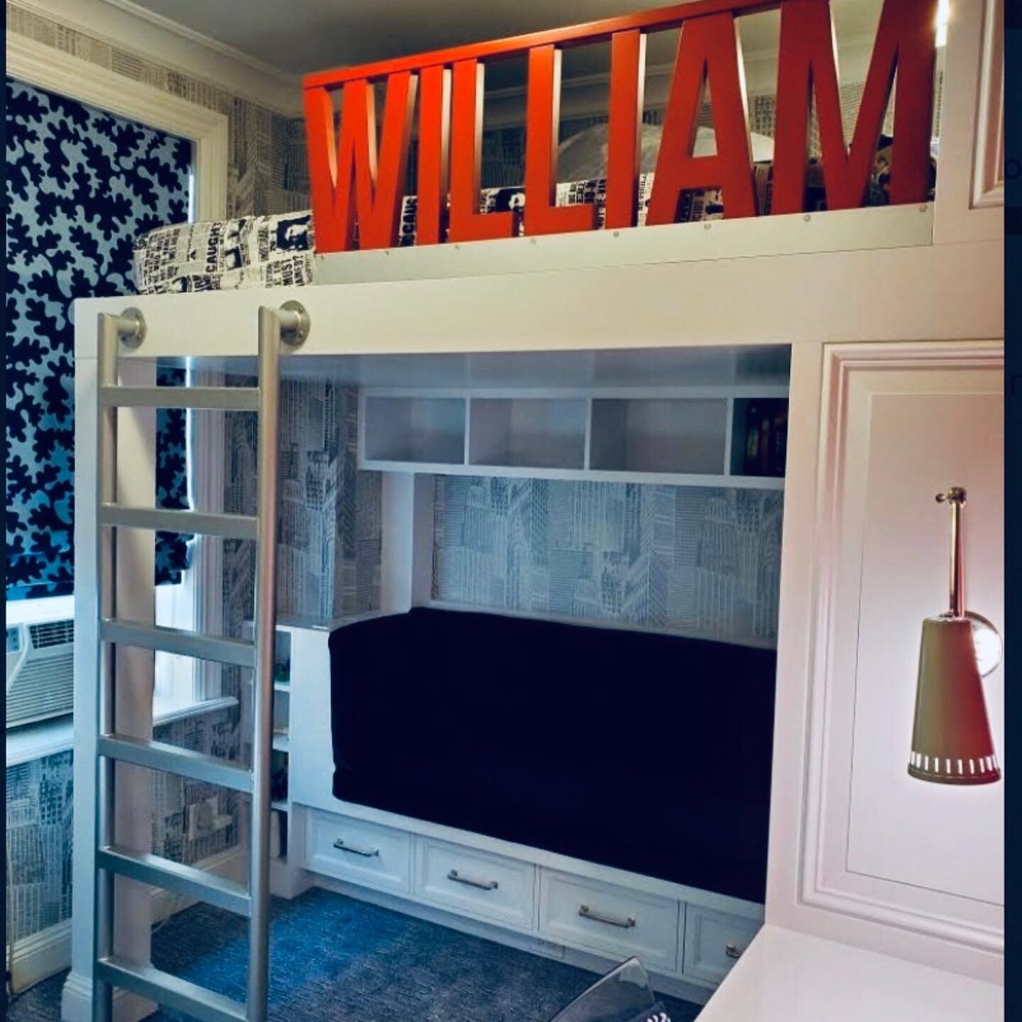 Some before and after shots of the latest kids room design we did. Personalized headrail for the win #kidsroom #newyorkdesigner #interiordesign