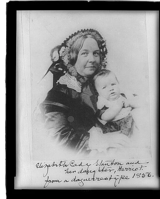 Elizabeth Cady Stanton and her daughter, Harriot--from a daguerreotype 1856
