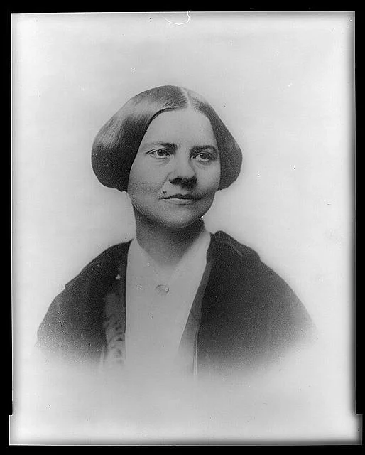 Lucy Stone, head-and-shoulders portrait, facing right