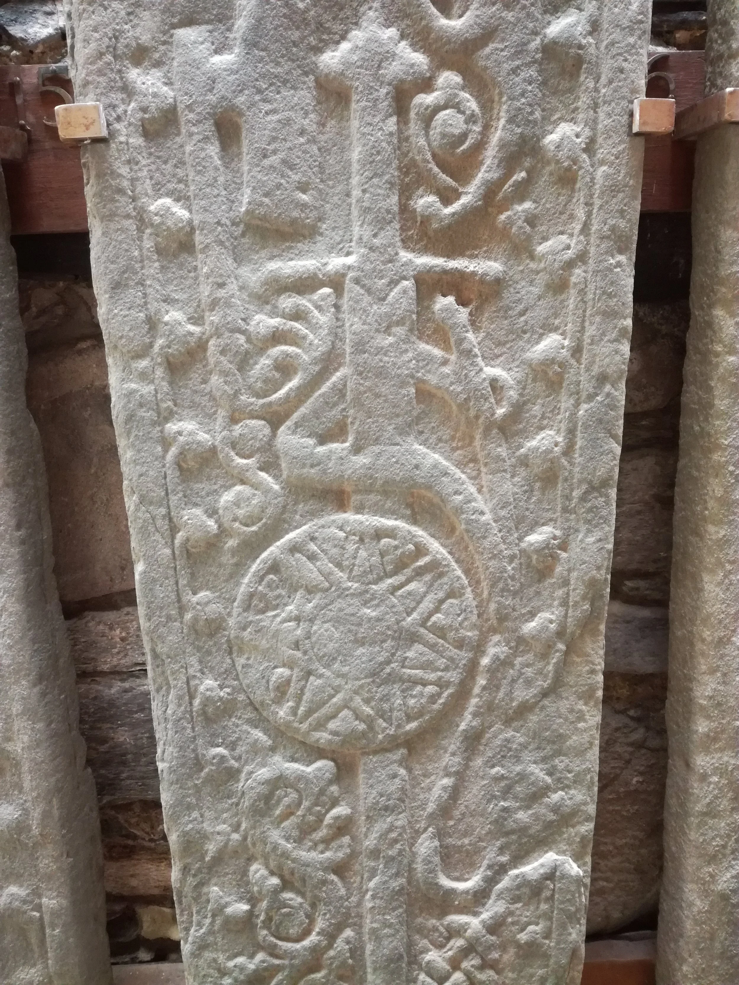 Celtic engraved stone slab, Argyll - Tour & Walk in small groups - Roaming Scotland..jpg
