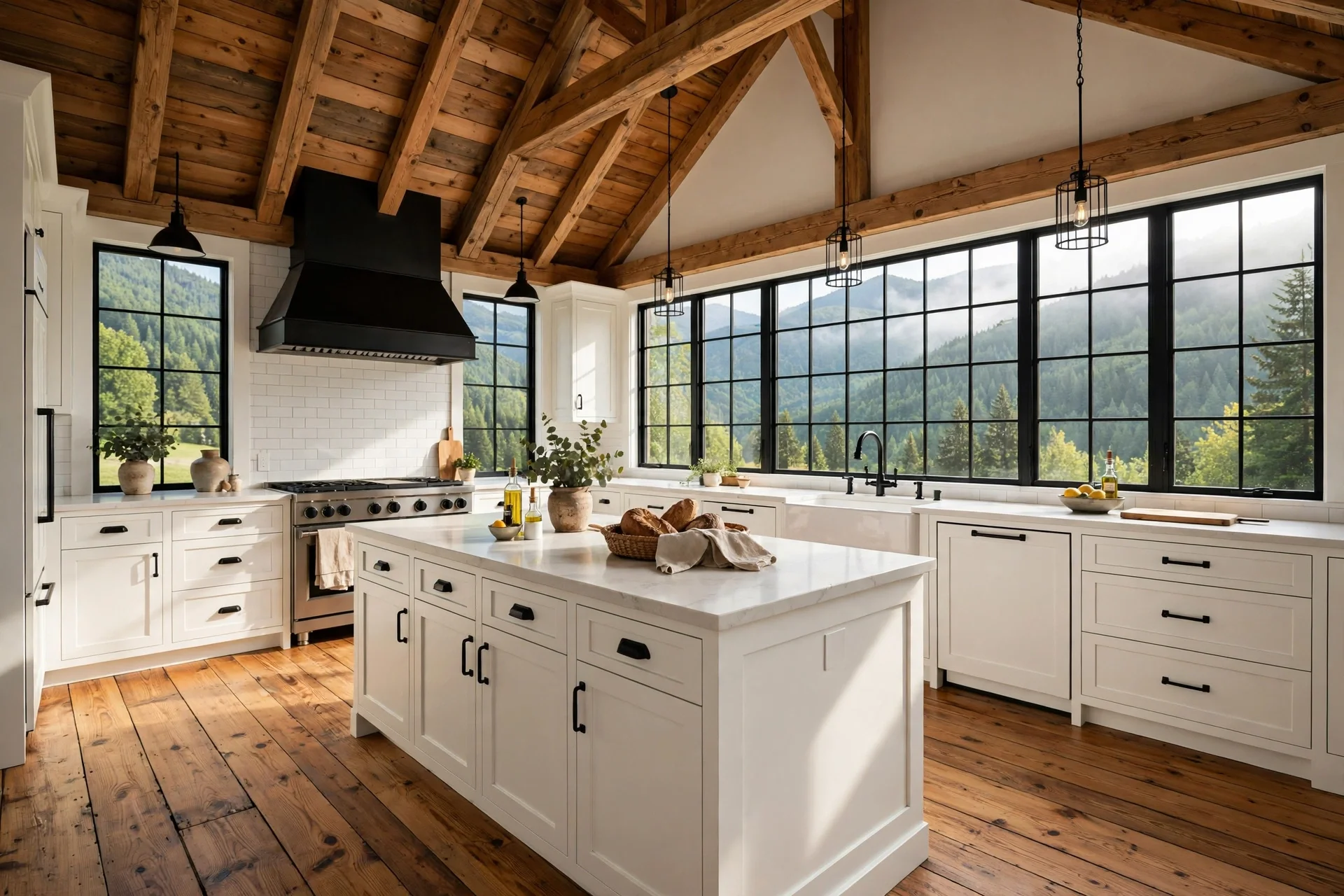Bright farmhouse kitchen