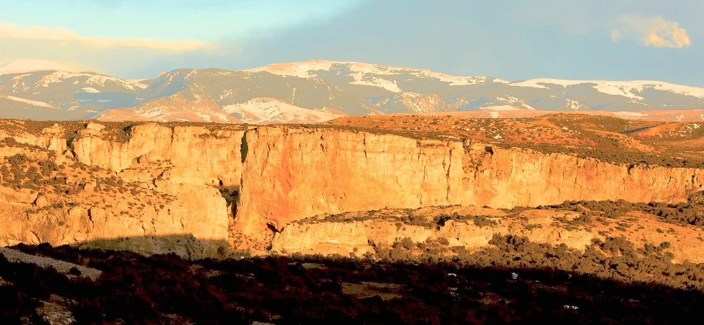 The Big Horn Canyon at sunset