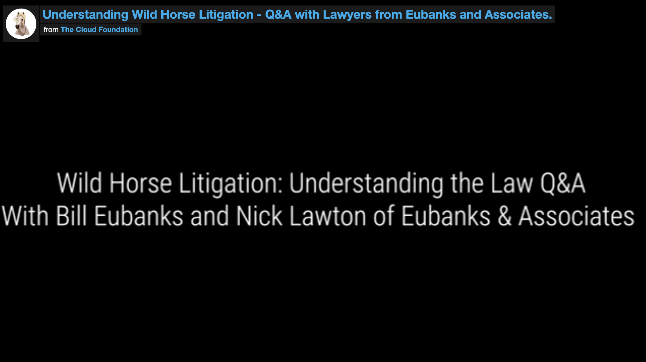 [Webinar] Understanding Wild Horse Litigation with TCF's Legal Team