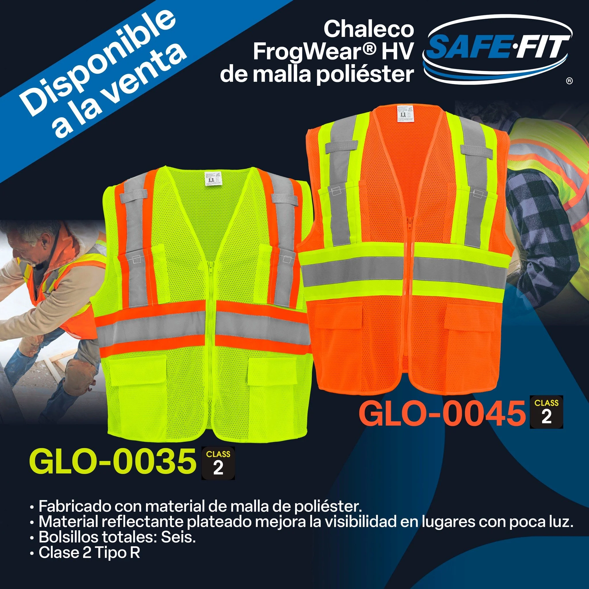 🦺✨ Visibilidad, confort y funcionalidad en un solo chaleco 💪

Este chaleco de seguridad est&aacute; dise&ntilde;ado para quienes no se detienen.
Su malla ligera de poli&eacute;ster ofrece m&aacute;xima transpirabilidad, mientras que el material ref