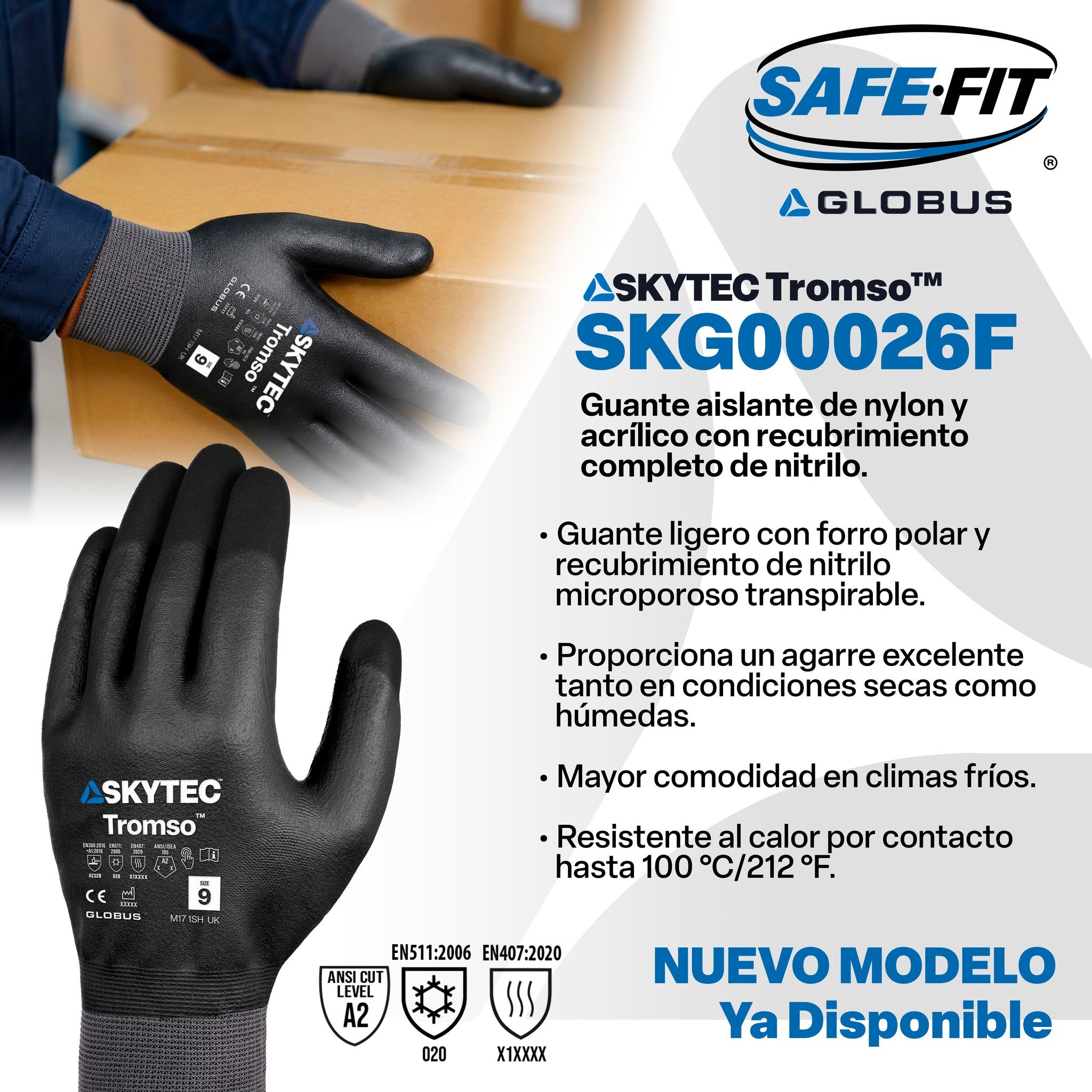 ❄️🧤 Conoce el nuevo SKYTEC Tromso: el guante ideal para trabajos en ambientes fr&iacute;os donde la comodidad, protecci&oacute;n y desempe&ntilde;o son esenciales.

✅ Dise&ntilde;o delgado y flexible con recubrimiento completo de nitrilo
✅ Interior 
