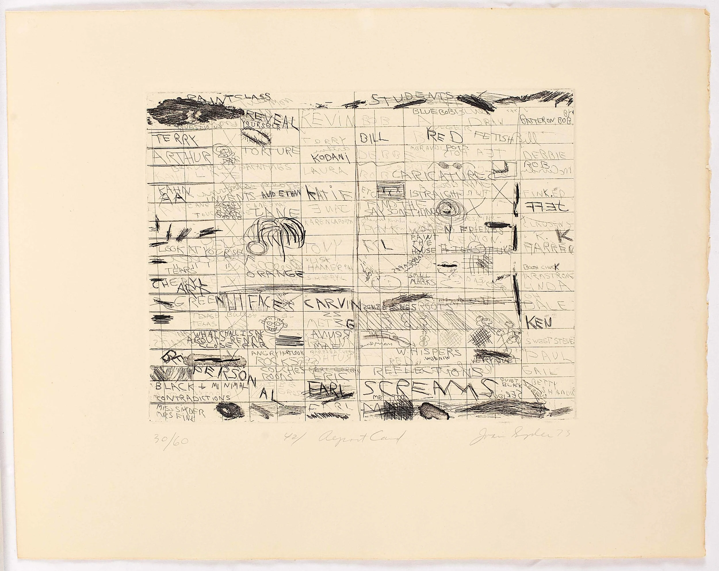 Report Card Etching