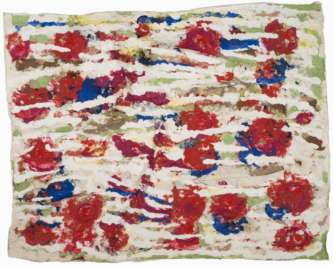 Red Flowers/White Lines