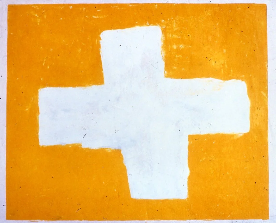 Large Cross on Yellow #1