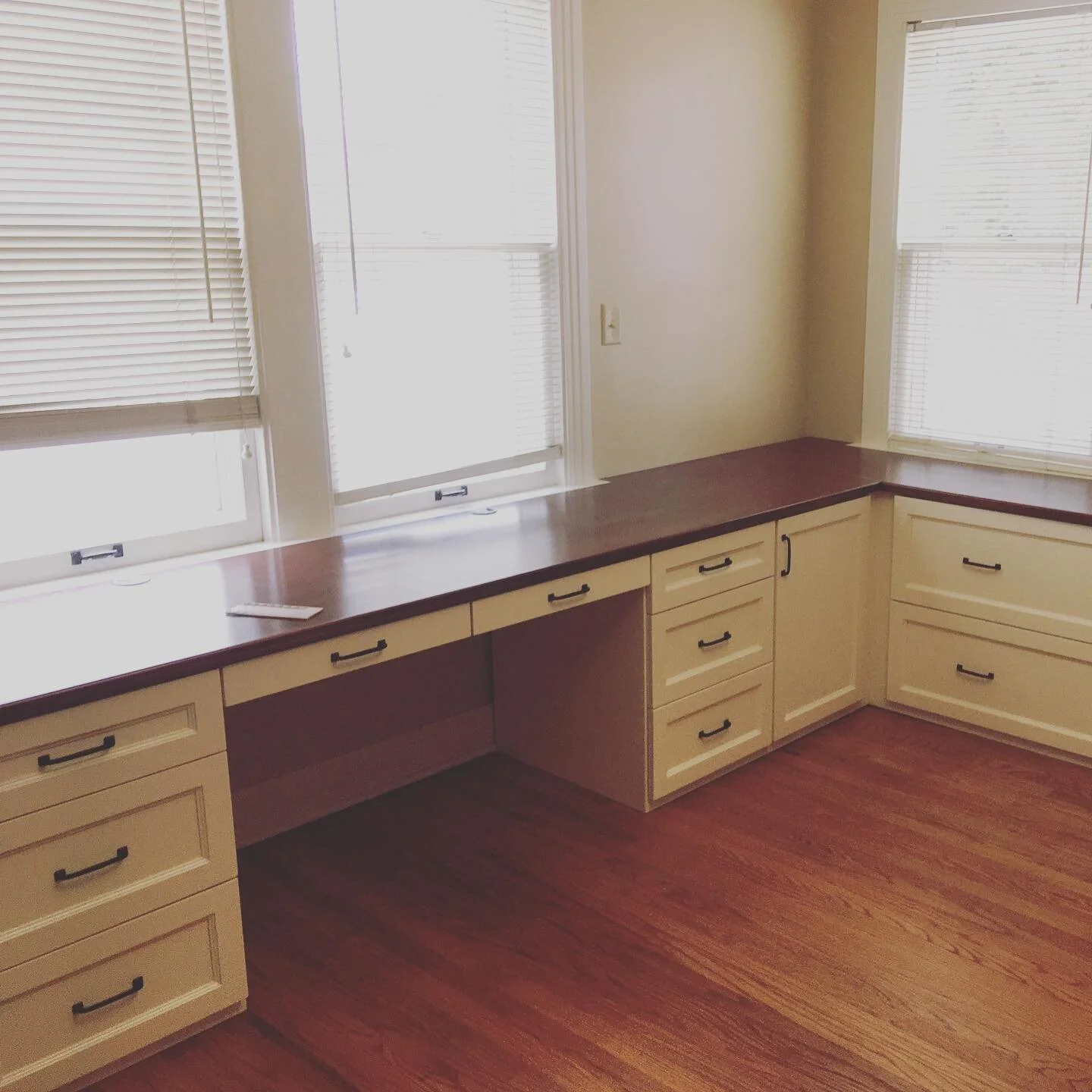 Some beautiful built-ins going in a home office in Colorado Springs. Bookshelves up next! 📚 
.
.
.
#coloradospringsinteriordesign #builtins #officeinspiration #custommillwork #interiordesign