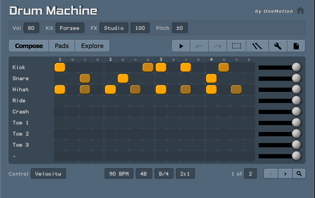 One Motion Drum Machine