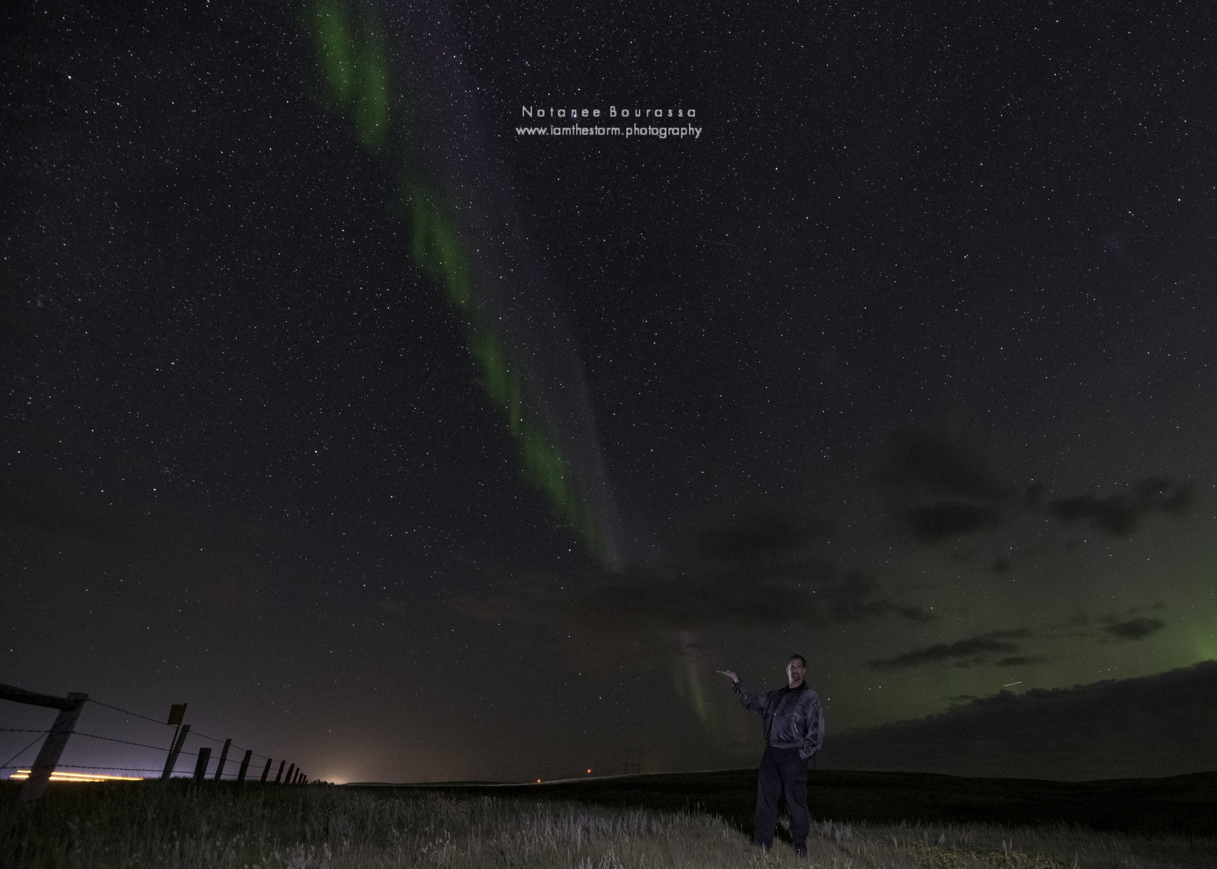STEVE, the (Strong Thermal Emission Velocity Enhancement) as seen to the west captured near Parkbeg SK after midnight on August 31st, 2019.