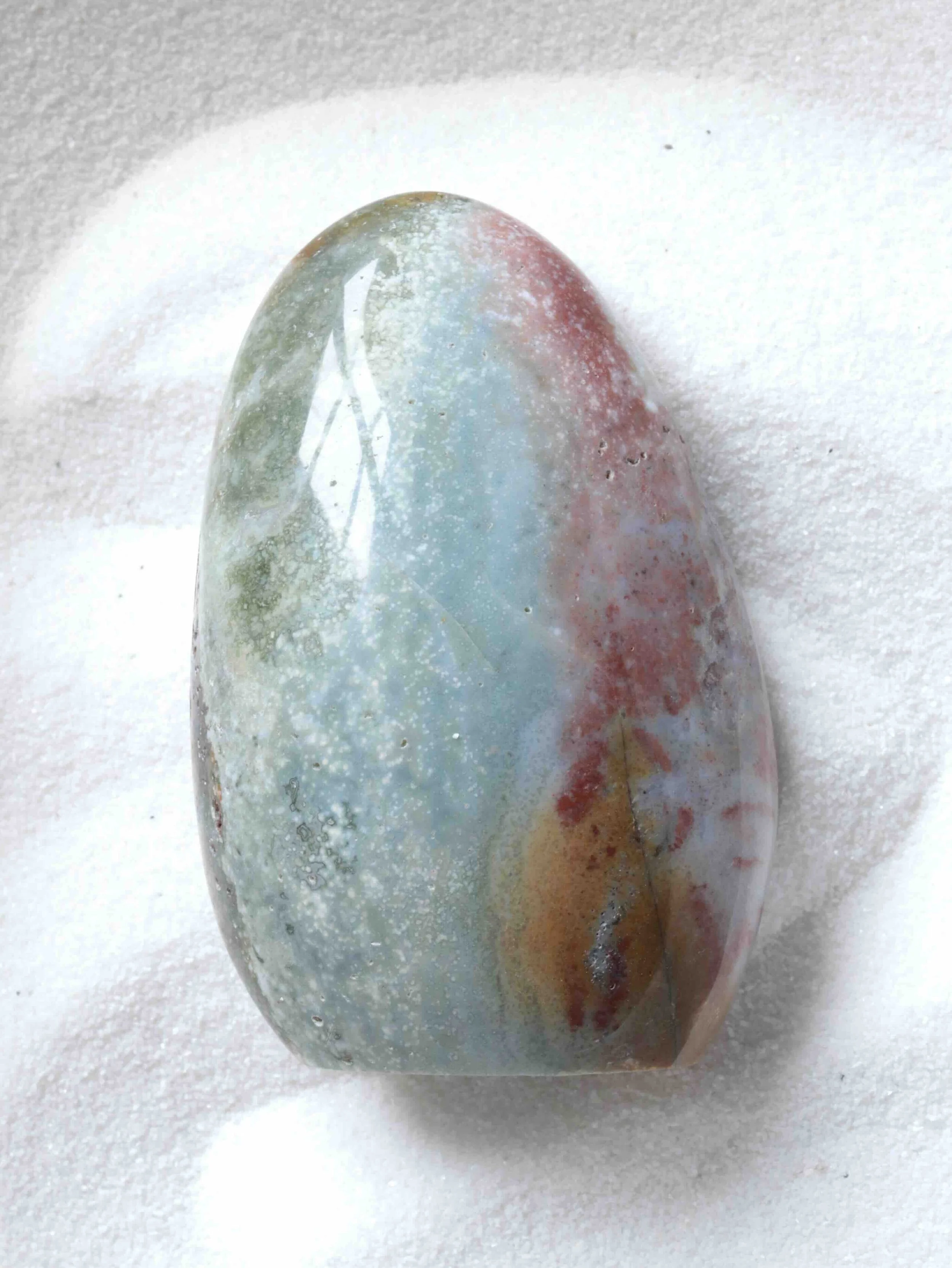 Dôme en Jaspe océan - Pierre pour la douceur & le lâcher prise - SOLYA - Eshop de lithothérapie - Magasin de pierres éthiques & naturelles en Belgique - Bijoux, cristaux & minéraux
