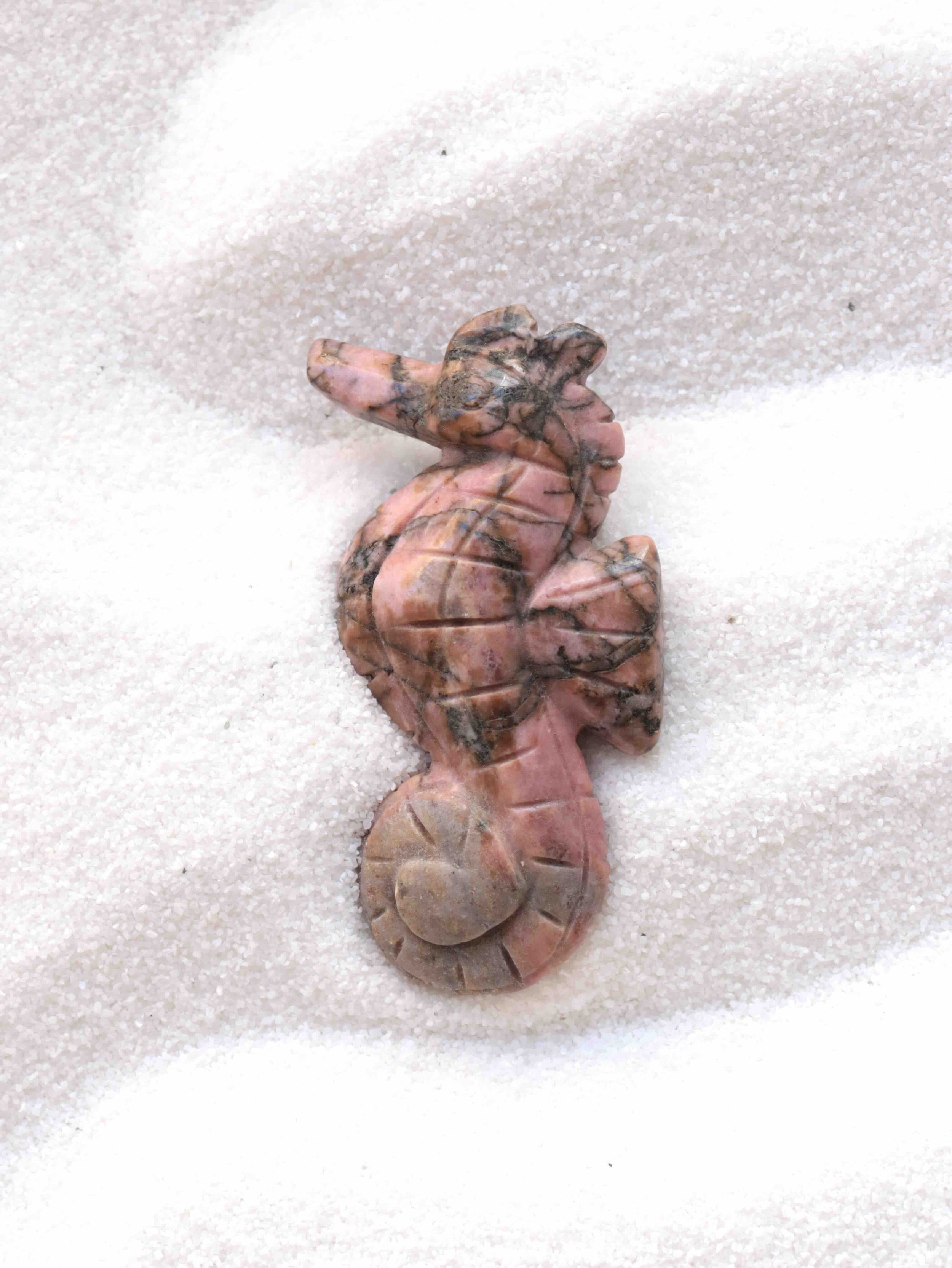 Hippocampe en Rhodonite - Améliorer ses relations