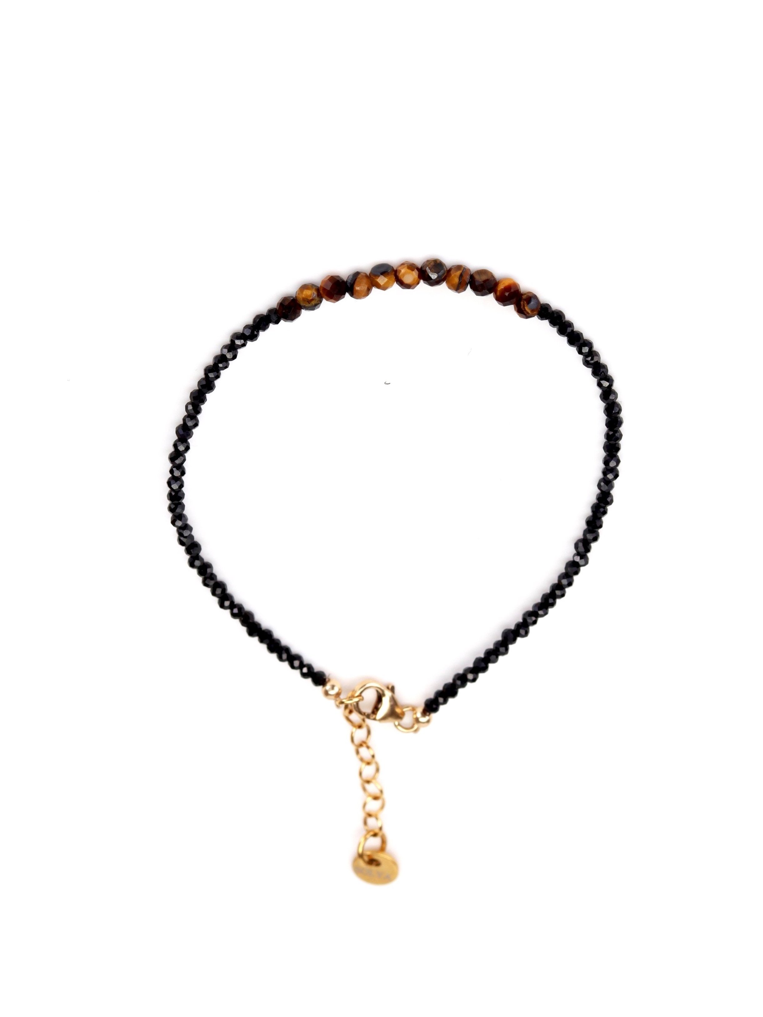 Bracelet Tourmaline noire & Œil-de-Tigre - Pierre pour la protection - Cristaux; minéraux & Bonnes énergies - SOLYA - Boutique de pierre naturelles et éthiques en ligne - Eshop de lithothérapie