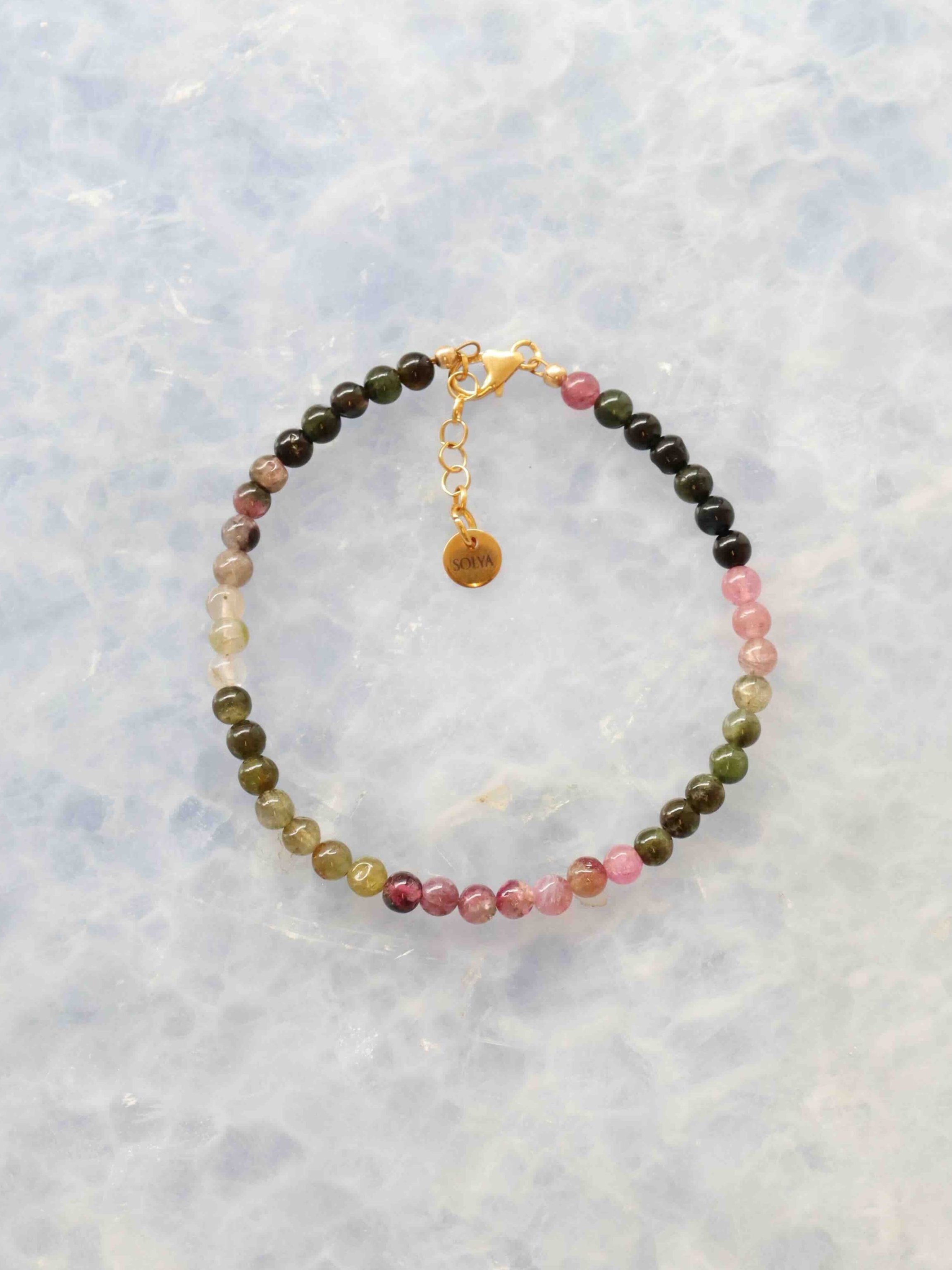 Bracelet Tourmaline multicolore - Pierre pour la Confiance sereine & l'ouverture - SOLYA - Lithothérapie - Cristaux & minéraux - France, Belgique, Bruxelles