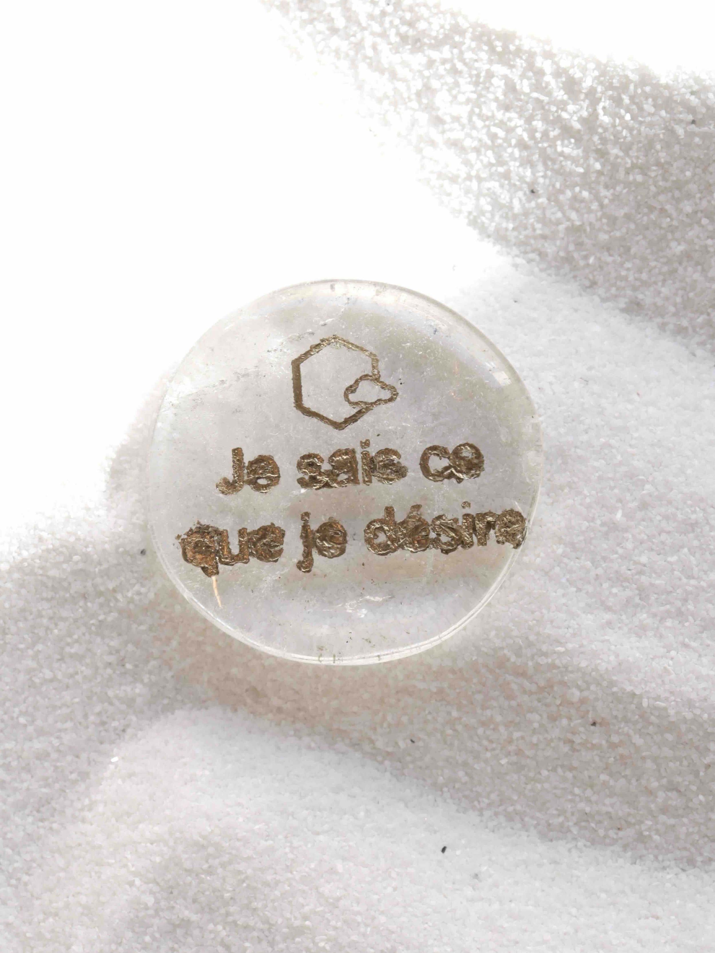 Cristal de Roche gravé - Se recentrer sur son intention
