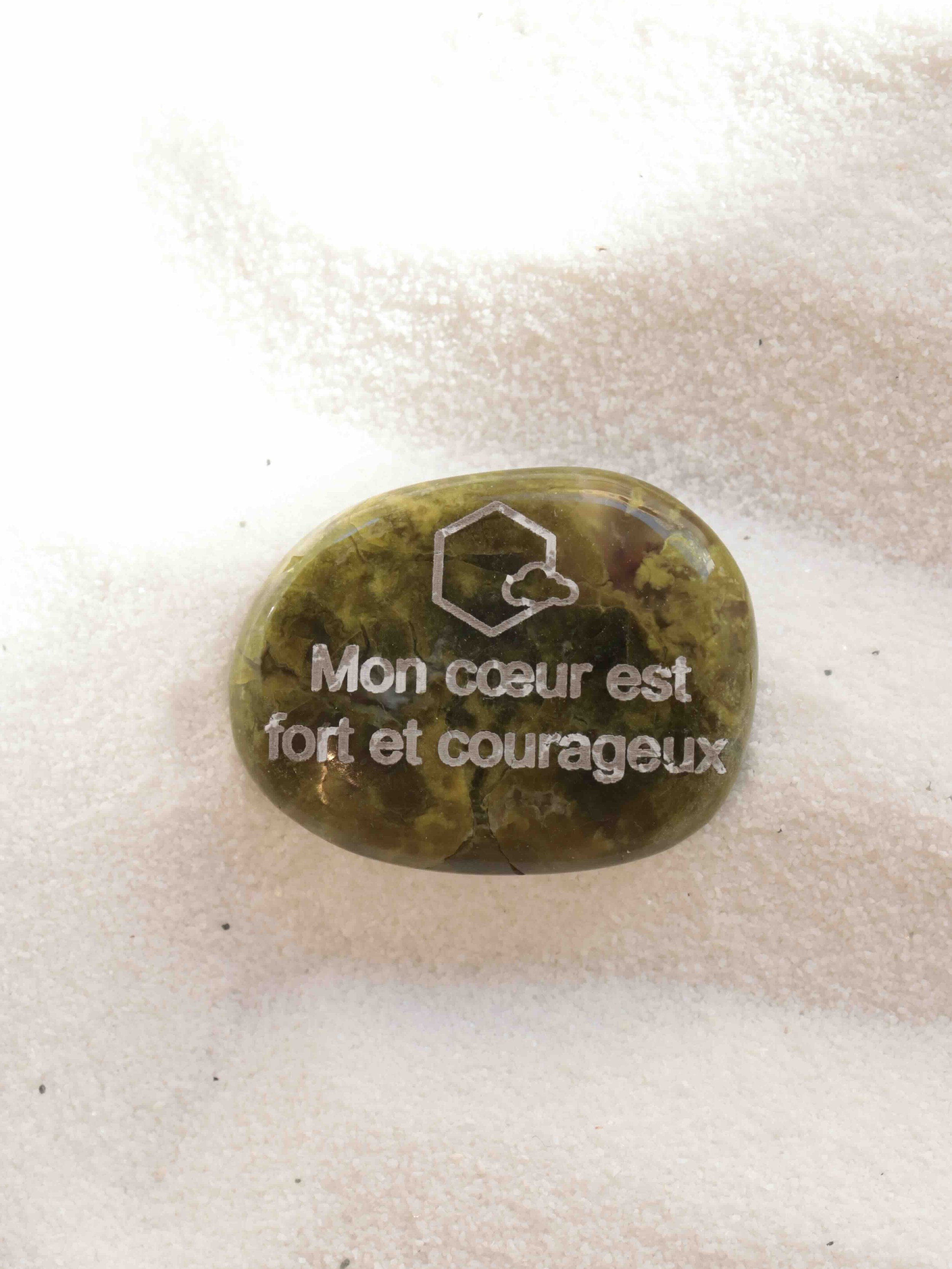 Opale verte gravée - Revigorer son cœur