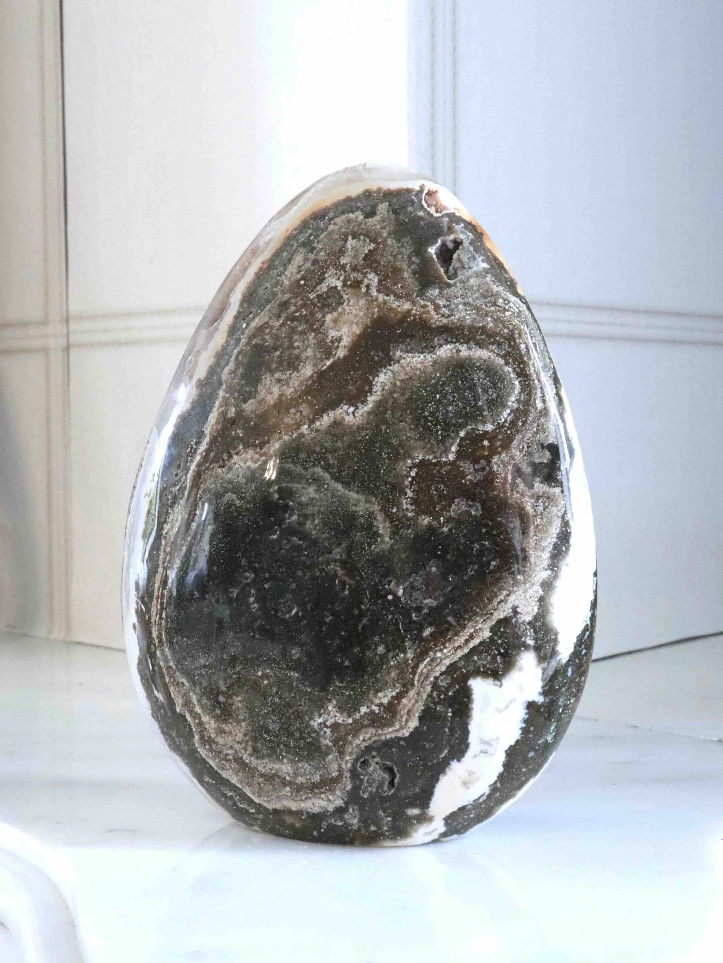 Grand dôme en Jaspe océan - Pierre pour la douceur & le lâcher prise - SOLYA - Eshop de lithothérapie - Magasin de pierres éthiques & naturelles en Belgique - Bijoux, cristaux & minéraux