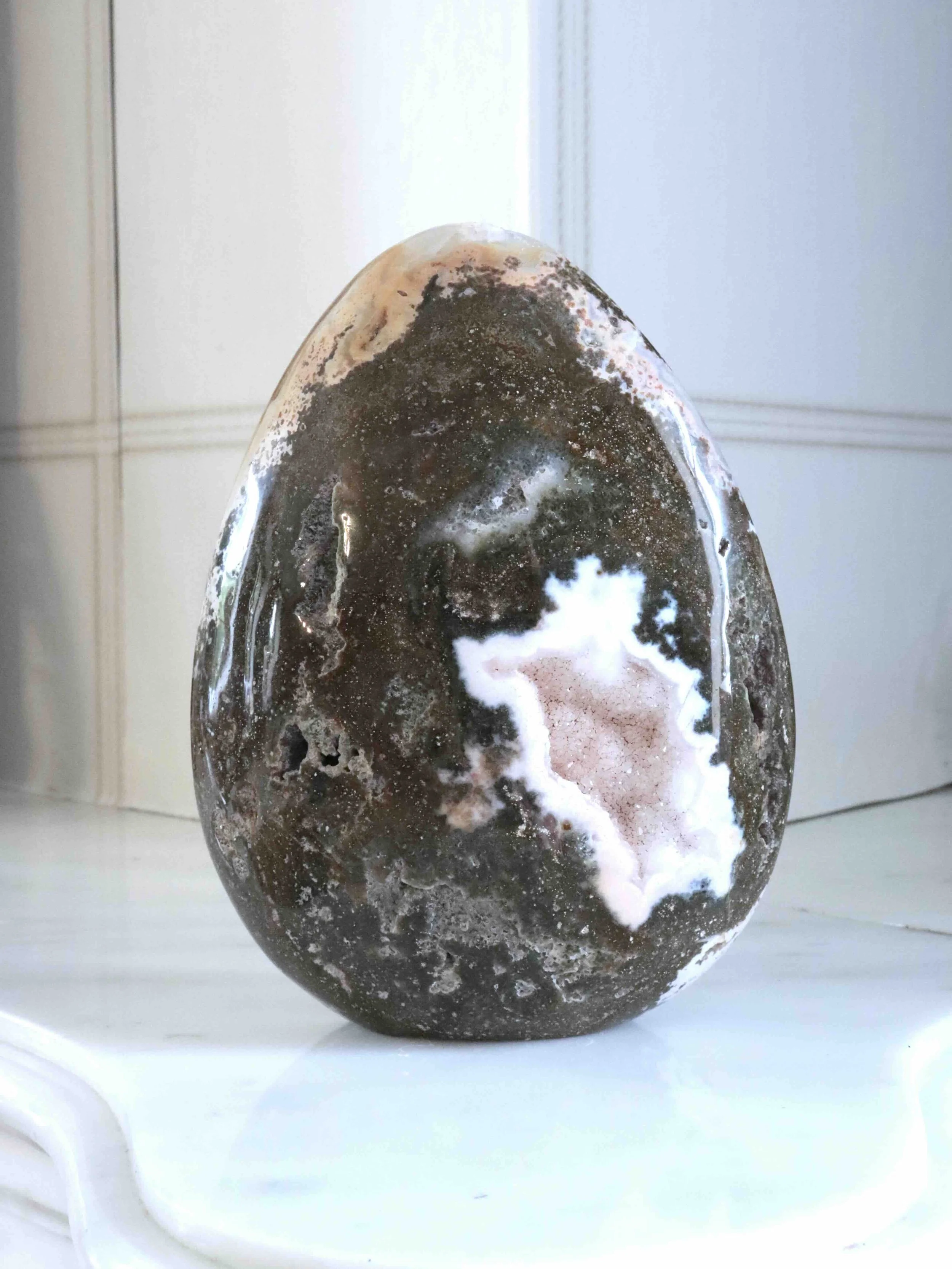 Grand dôme en Jaspe océan - Pierre pour la douceur & le lâcher prise - SOLYA - Eshop de lithothérapie - Magasin de pierres éthiques & naturelles en Belgique - Bijoux, cristaux & minéraux
