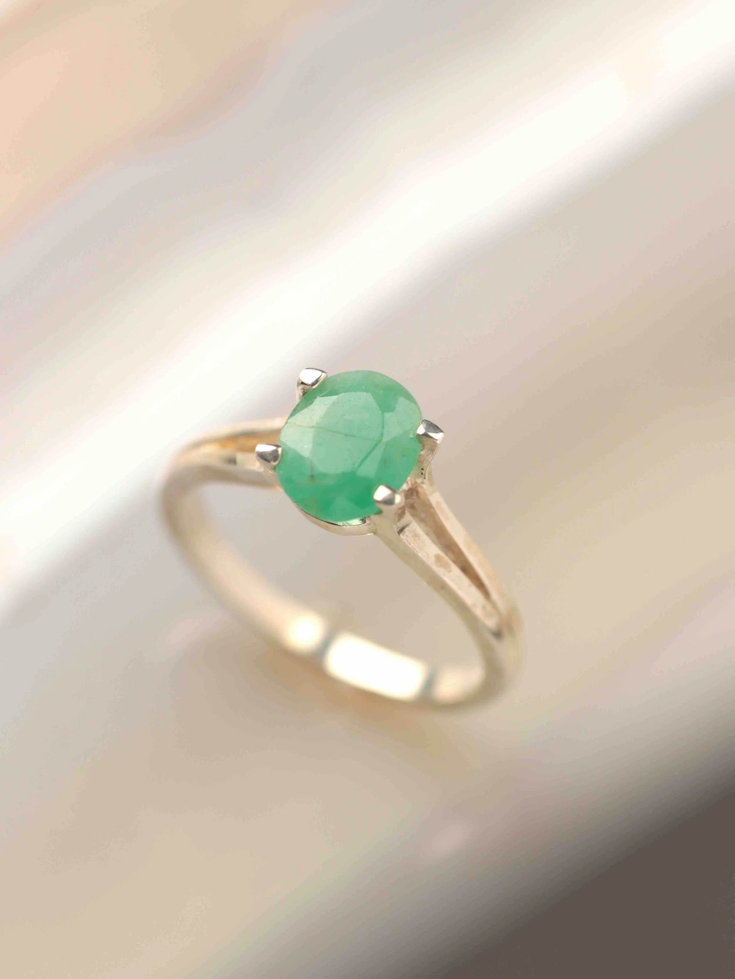 Bague Émeraude & Argent 925 - Renouvellement des sentiments