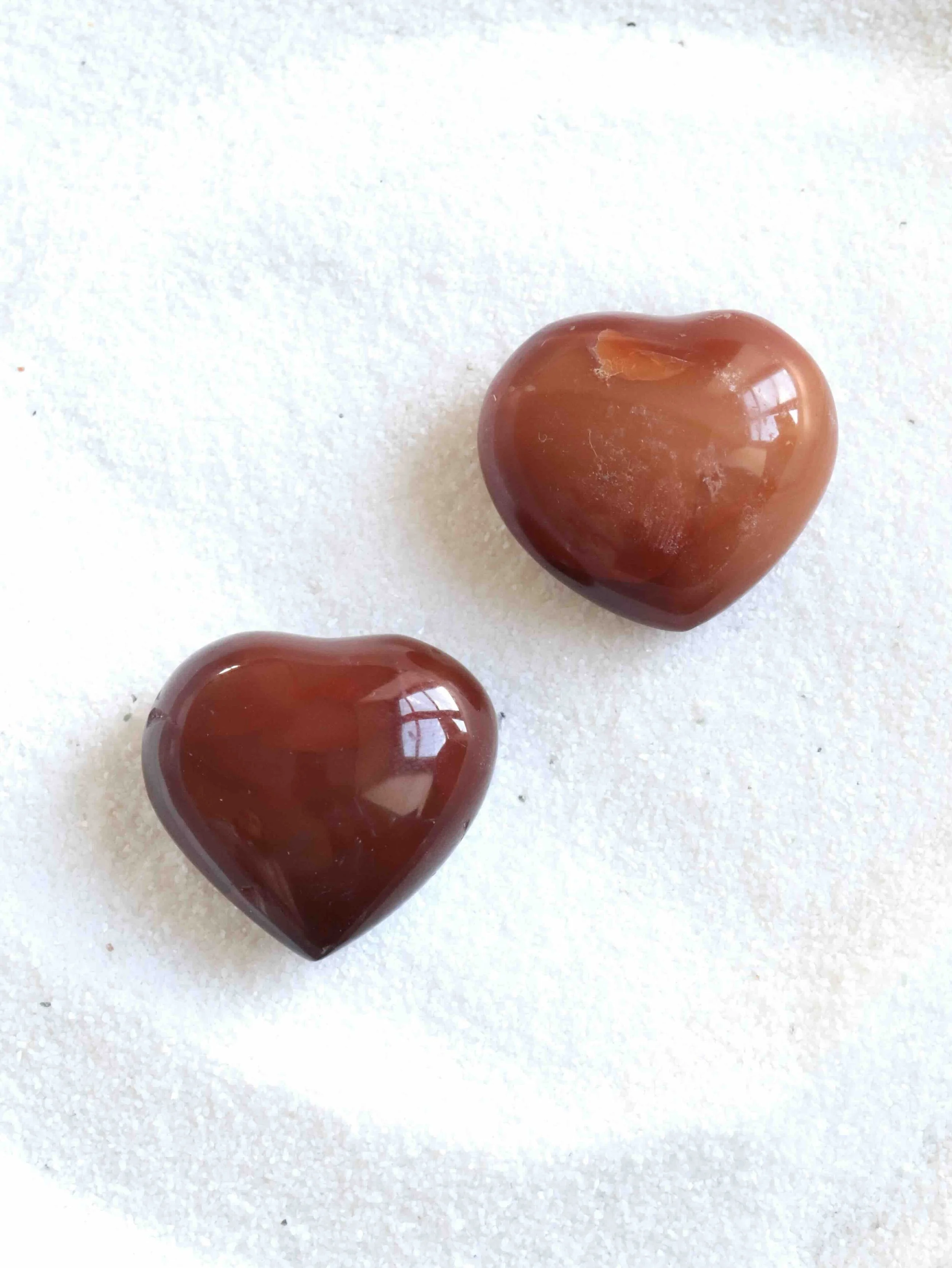 Cœur de poche en Cornaline - Pierre de Vitalité - SOLYA - Boutique de Cristaux & Minéraux - Belgique - Bruxelles -Uccle - France