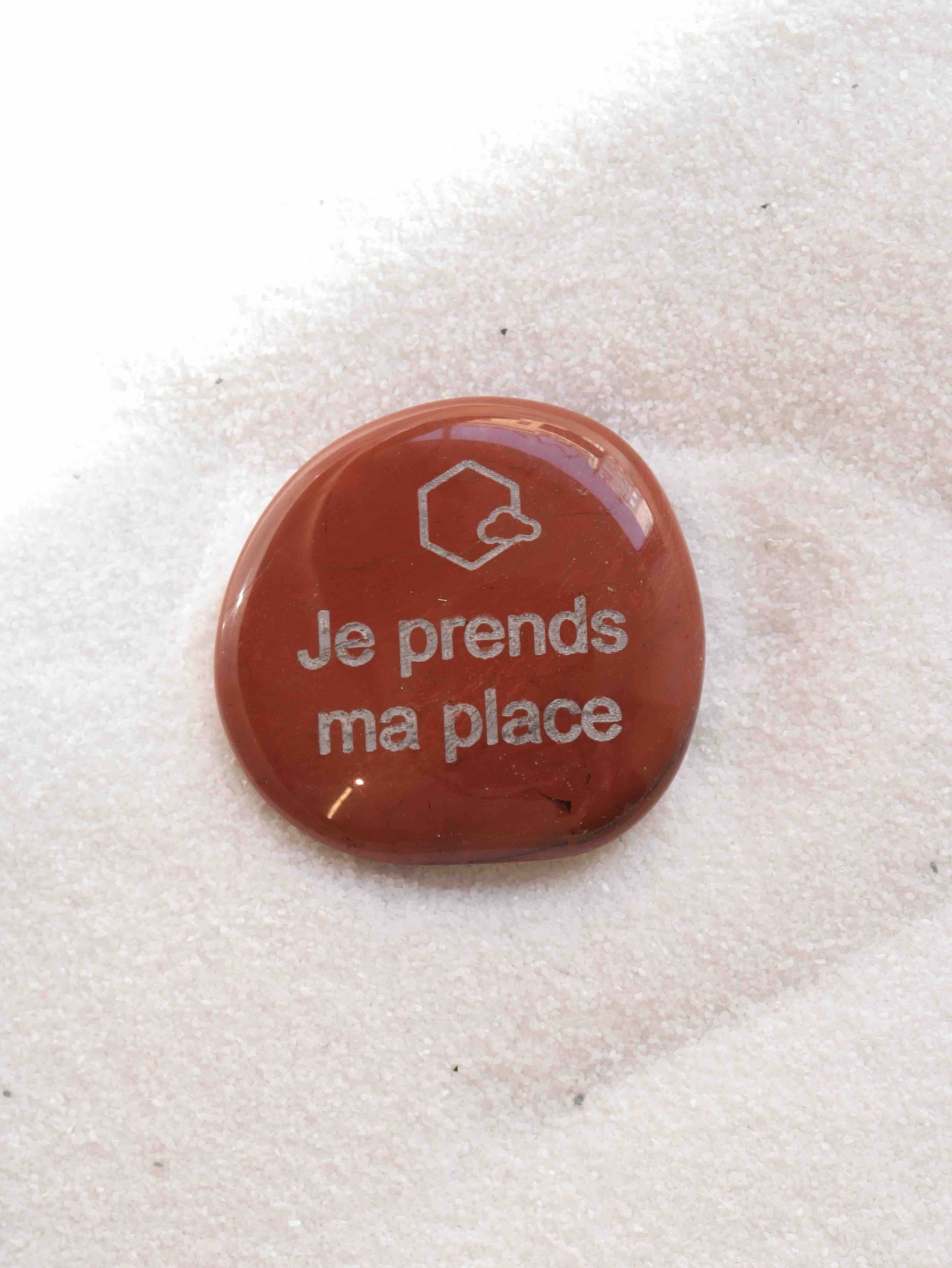 Jaspe rouge gravé - Prendre sa place