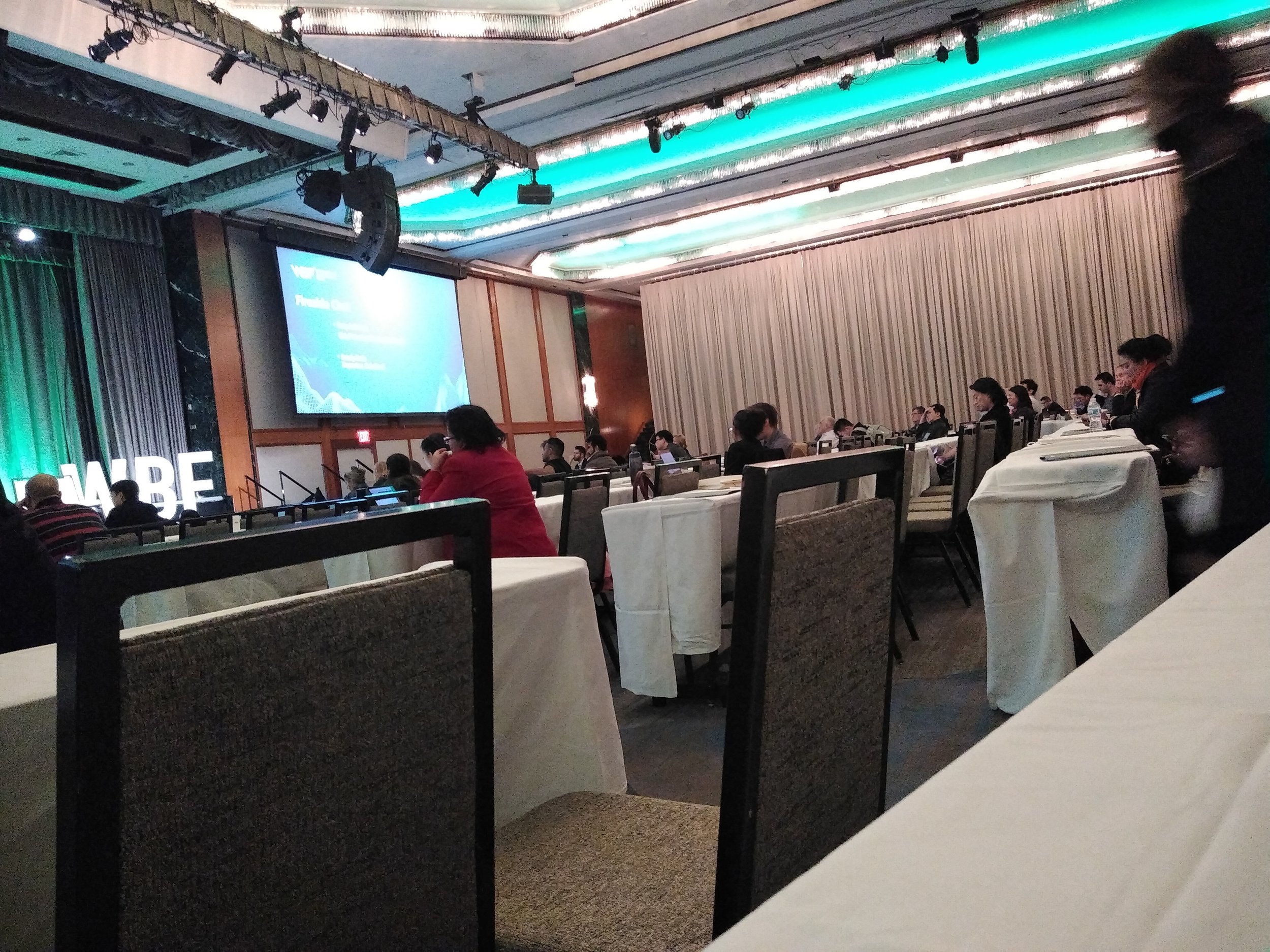 This was more or less what the keynote speaker room looked like.