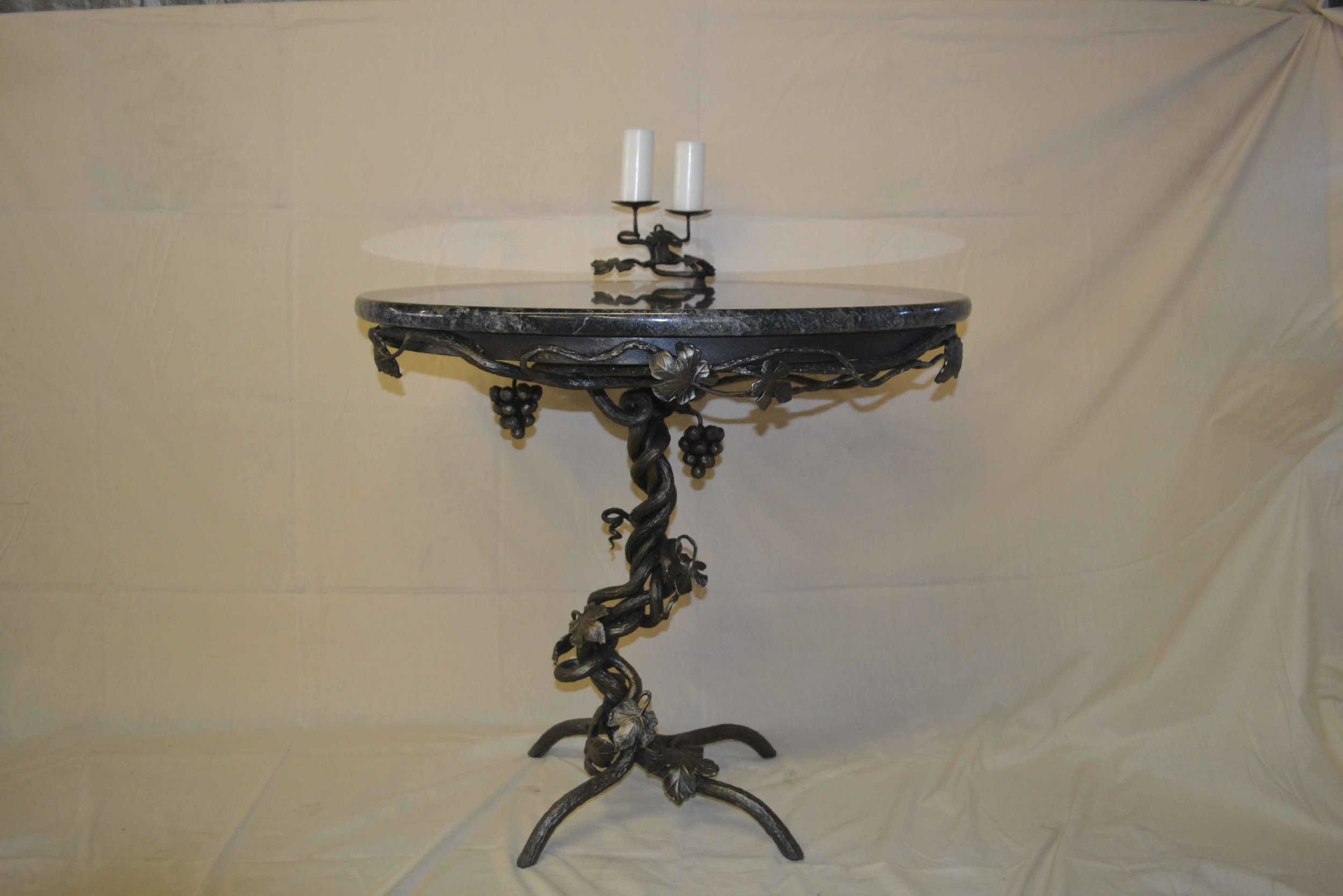 grape vine table with granite