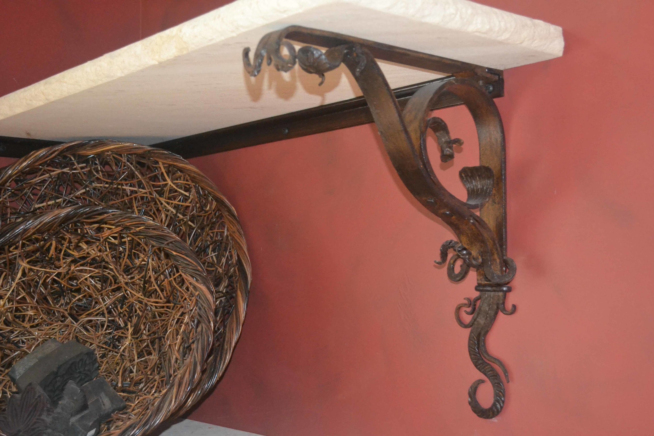 wrought iron shelf brackets