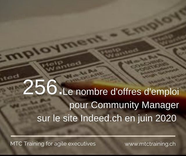 Community Manager : des comp&eacute;tences en pleine demande! En plus jusqu'au 30 juin 2020 b&eacute;n&eacute;ficiez de l'avantage #lifelonglearning.ch : jusqu'&agrave; 1.000.-CHF d'aide sur le montant de votre formation... Nous sommes partenaire de 