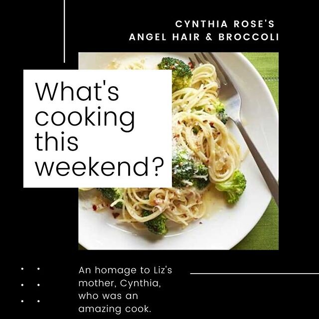 What&rsquo;s cooking this weekend in your home? Save $$, eat in! Try making this delicious classic: Angel Hair and Broccoli. Recipe courtesy of Liz&rsquo;s mother, Cynthia. You won&rsquo;t be disappointed. #yum