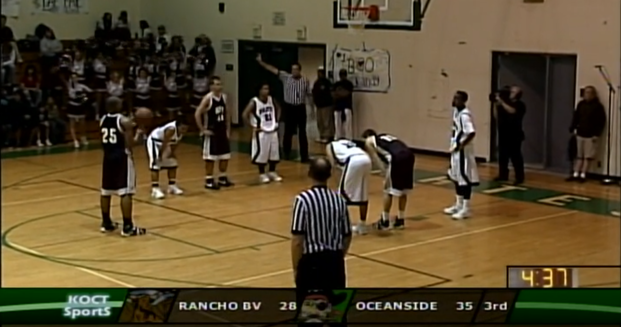Oceanside High VS Rancho Buena Vista High Boy's Varsity Basketball - Feb 8, 2008