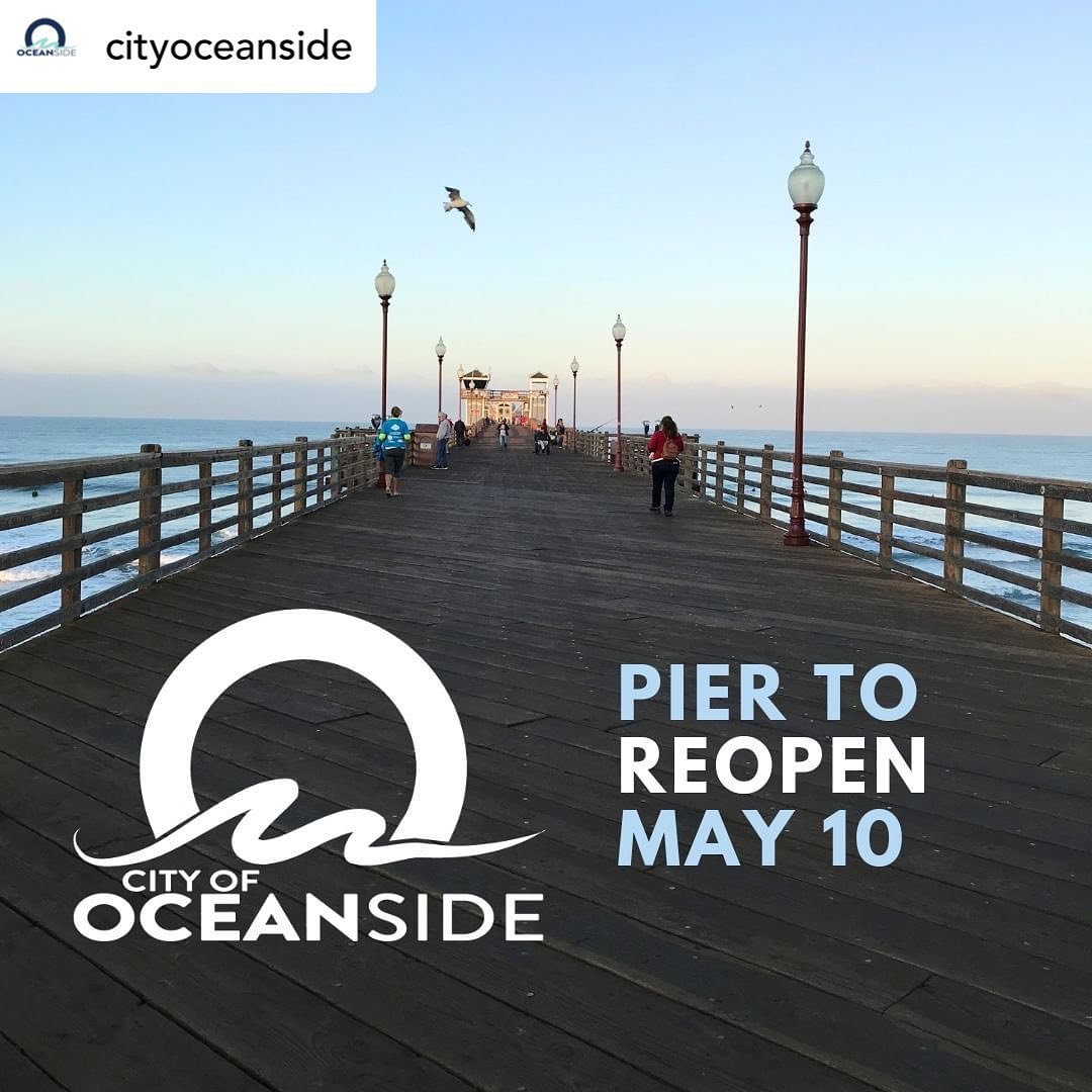 Repost &bull; @cityoceanside 
.
The City aims to have the majority of the Pier open on May 10, 2024, from the Pier&rsquo;s base to beyond the restrooms and the fish washing station at the last &ldquo;offset.&rdquo;
.
The damaged far west end of the O