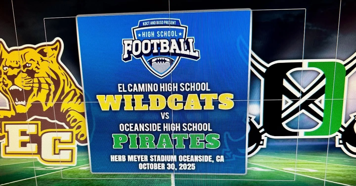 Due to a technical issue KOCT recommends viewers to watch tonight’s Oceanside High School vs El Camino High School game on our HD Channel 18 Live Stream for full audio of the game. You can watch now from any device connected to the internet rig