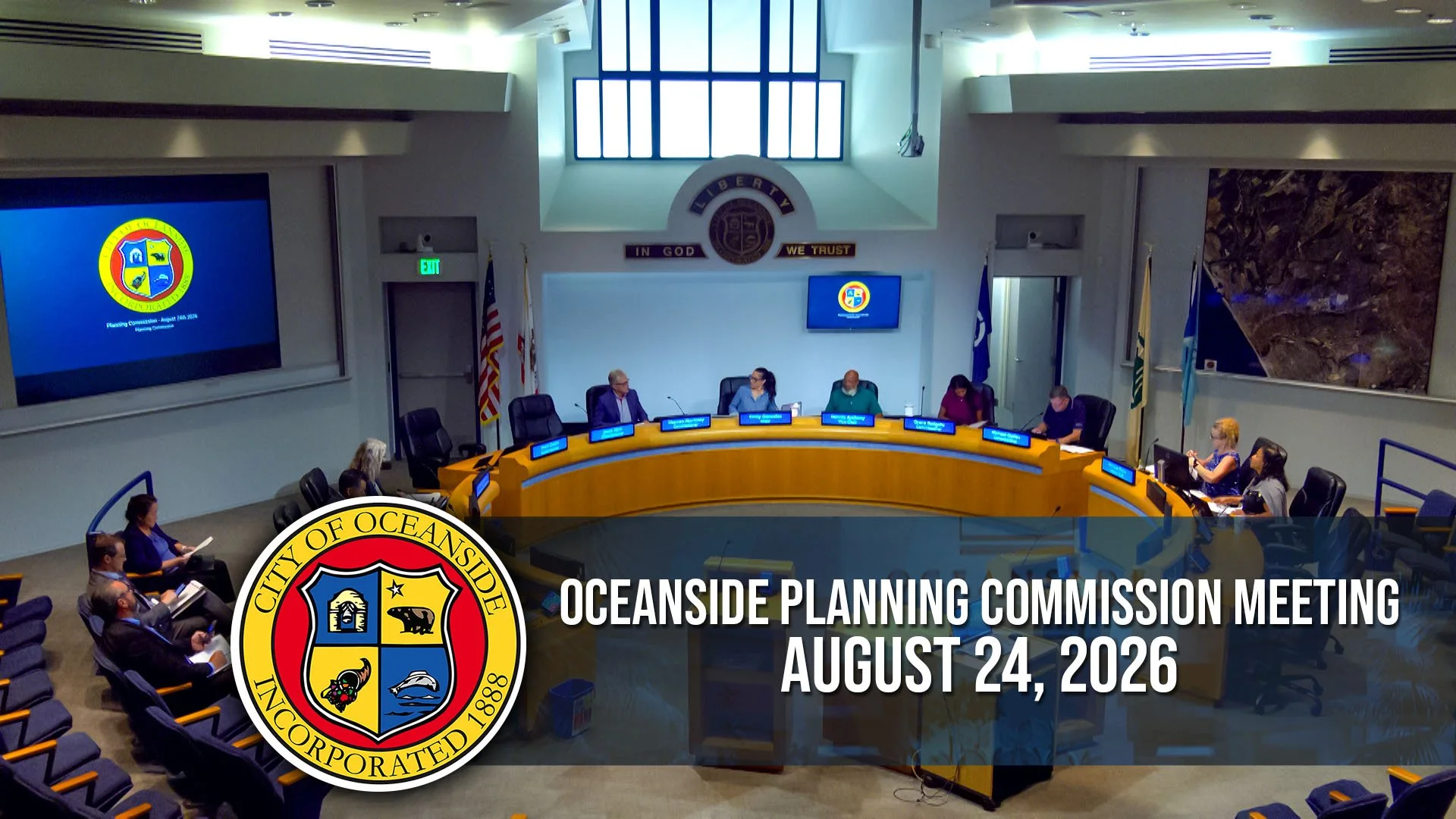 Oceanside Planning Commission Meeting: August 24, 2026