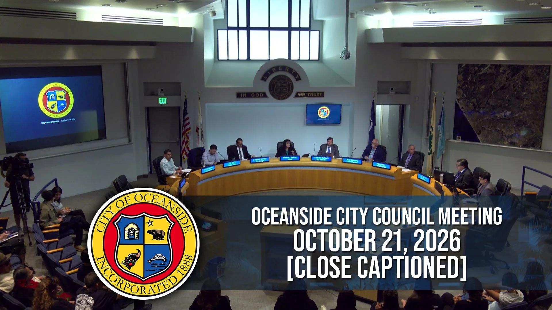  Oceanside City Council Meeting: October 21, 2026 - Closed Captioning