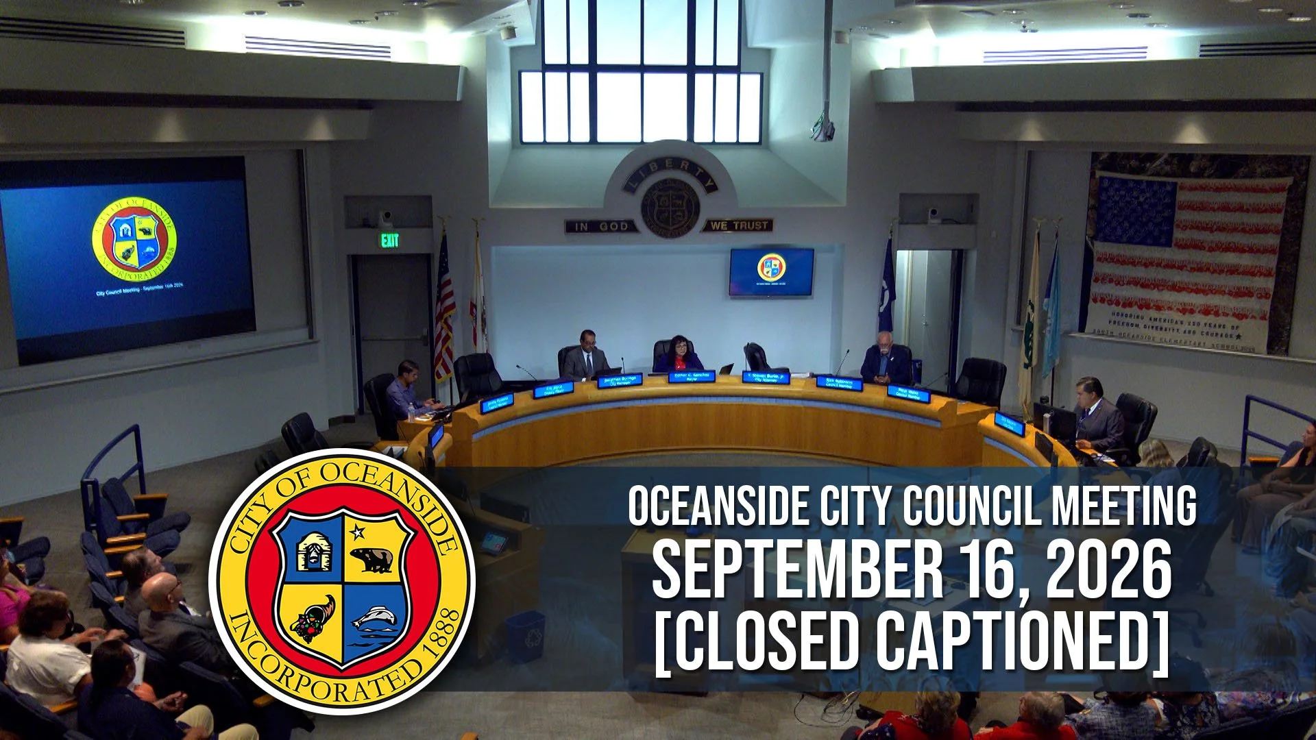 Oceanside City Council Meeting: September 16, 2026
