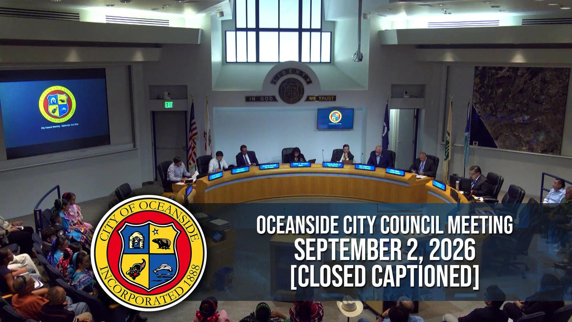  Oceanside City Council Meeting: September 2, 2026