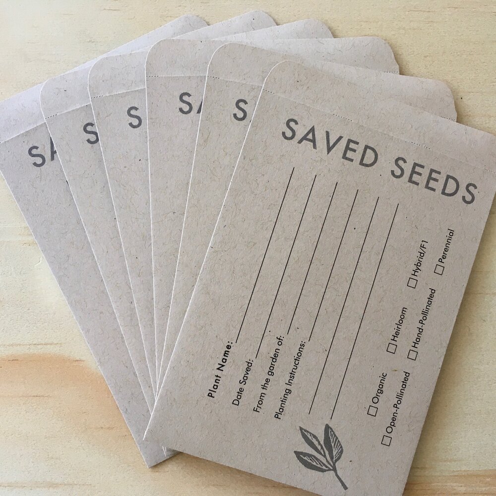 seed saving envelopes — The Green House