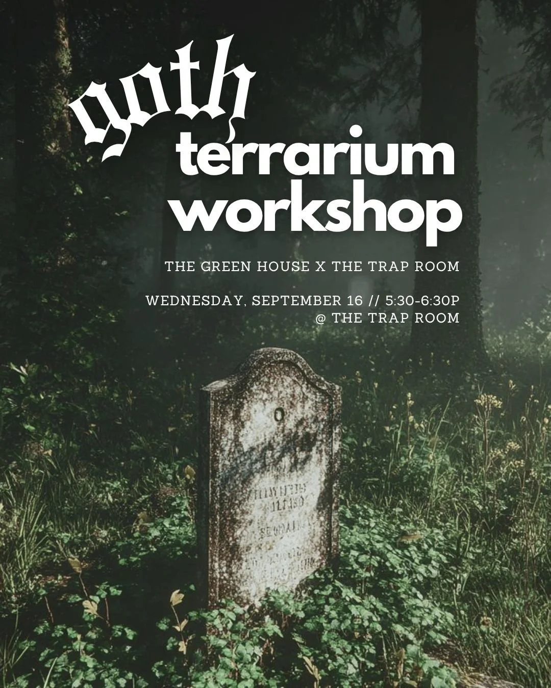 GOTH terrarium workshop @ trap room