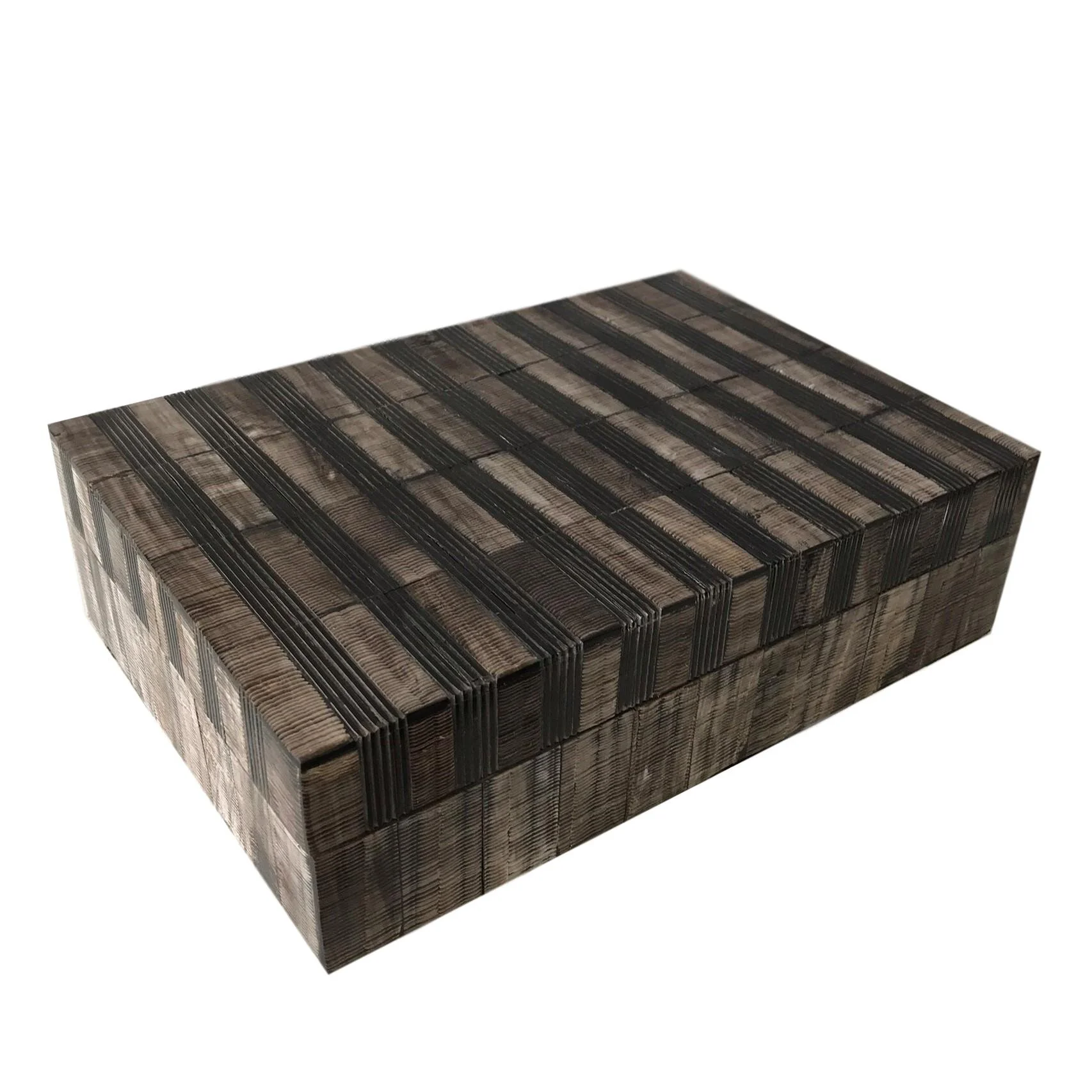 Etched Horn Box, Taupe 