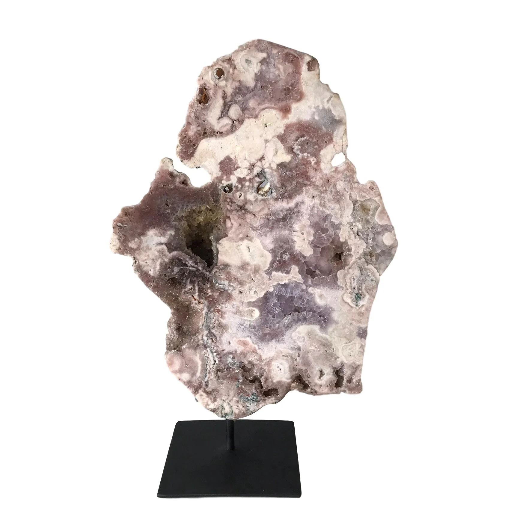 Lace Agate on Iron Stand